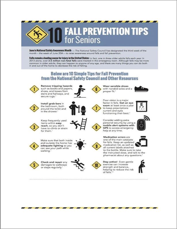 10 Fall Prevention Tips for Seniors